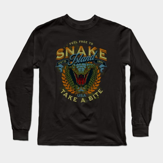 Snake Island cobra take a bite Long Sleeve T-Shirt by SpaceWiz95